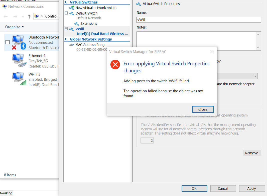 Hyper-V creates (vEthernet)NIC in Windows 10 by itself which I can't ...