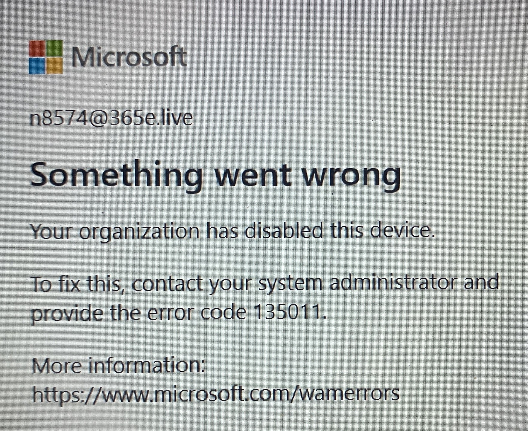 Your organization has disabled this device when trying to activate  Microsoft 365 Apps - Microsoft 365