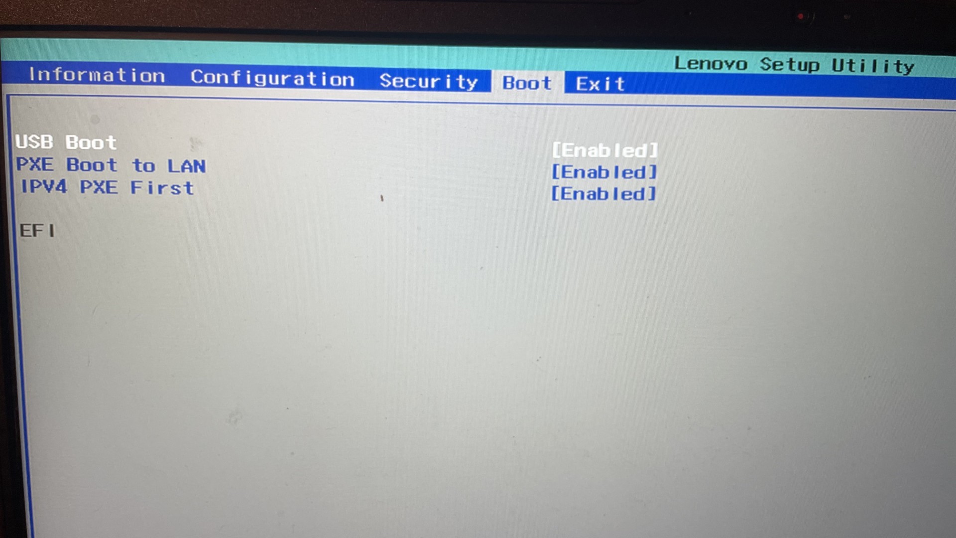 Ran update, now laptop won't boot - message: default boot device ...