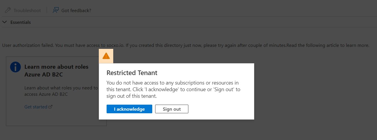 Issue in accessing and linking azure ad b2c tenant - Microsoft Q&A