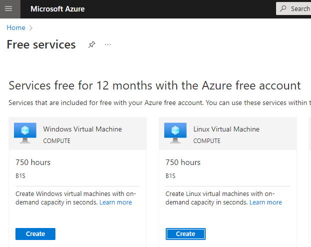 Can't create Free VM - Microsoft Q&A