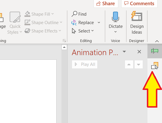 PowerPoint 2019 - View both Animation and Selection Pane at the same ...