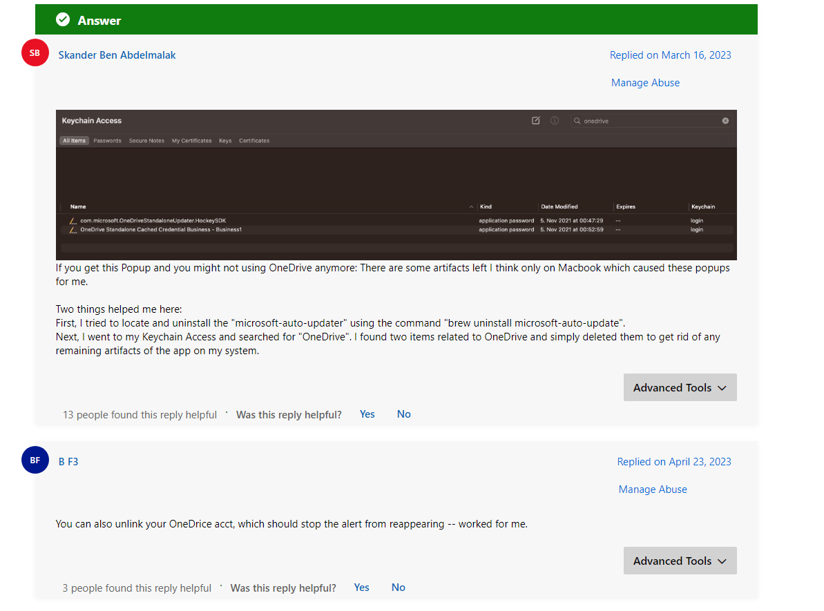 Microsoft sharepoint keychain keeps popping up - Microsoft Q&A