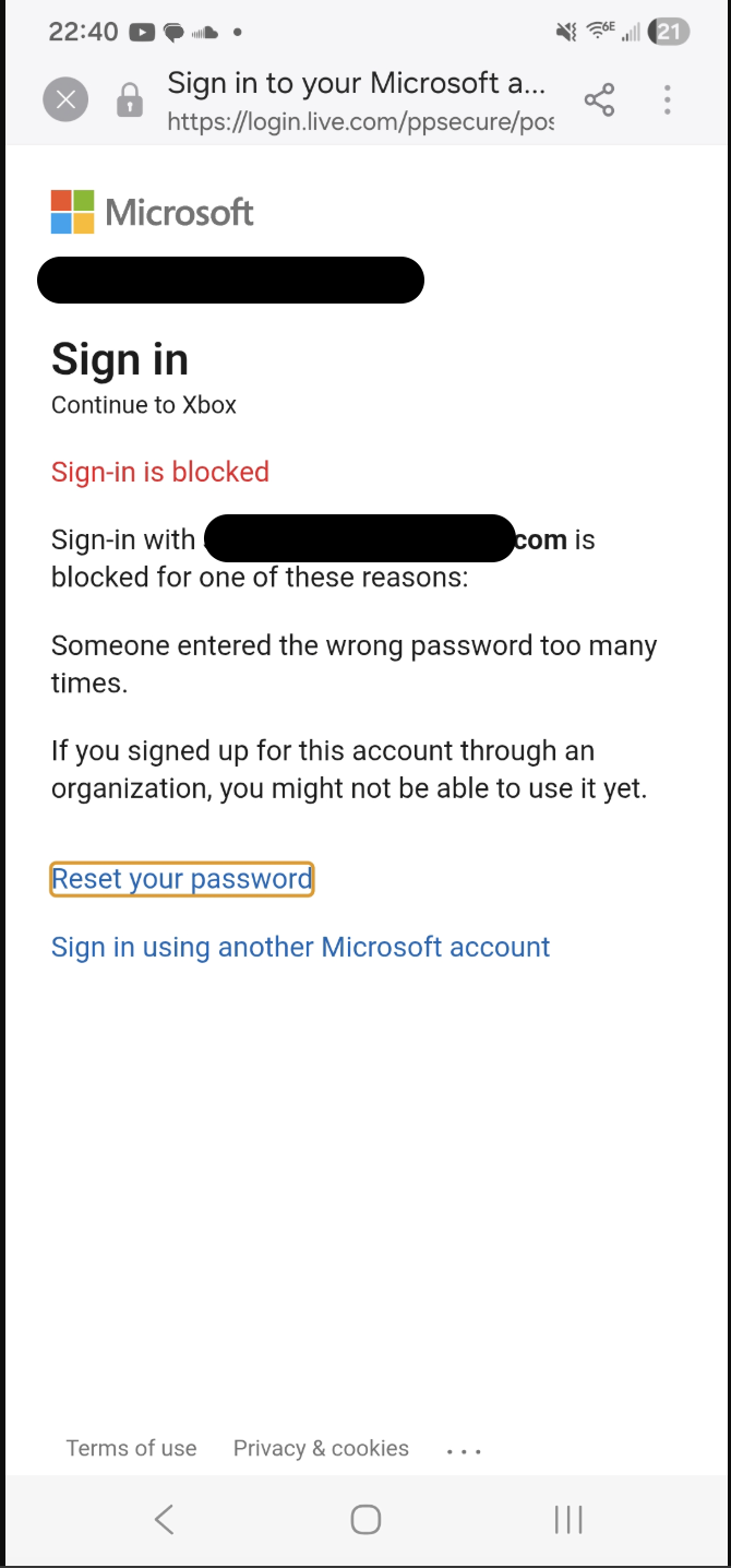 Can you help unlock my account so I can reset my password? - Microsoft Q&A