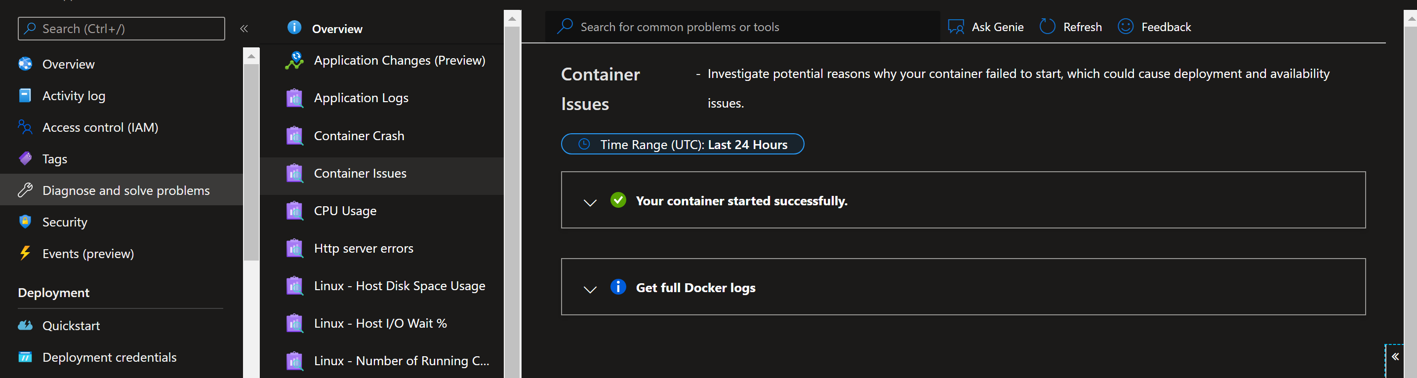 container is starting - Microsoft Q&A
