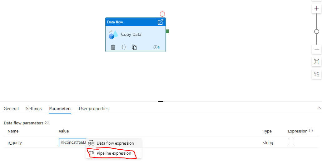 dynamic expression in pre SQL script on Azure SQL sink results in error  running pipeline - Microsoft Q&A