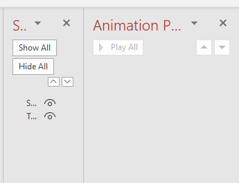 PowerPoint 2019 - View both Animation and Selection Pane at the same ...