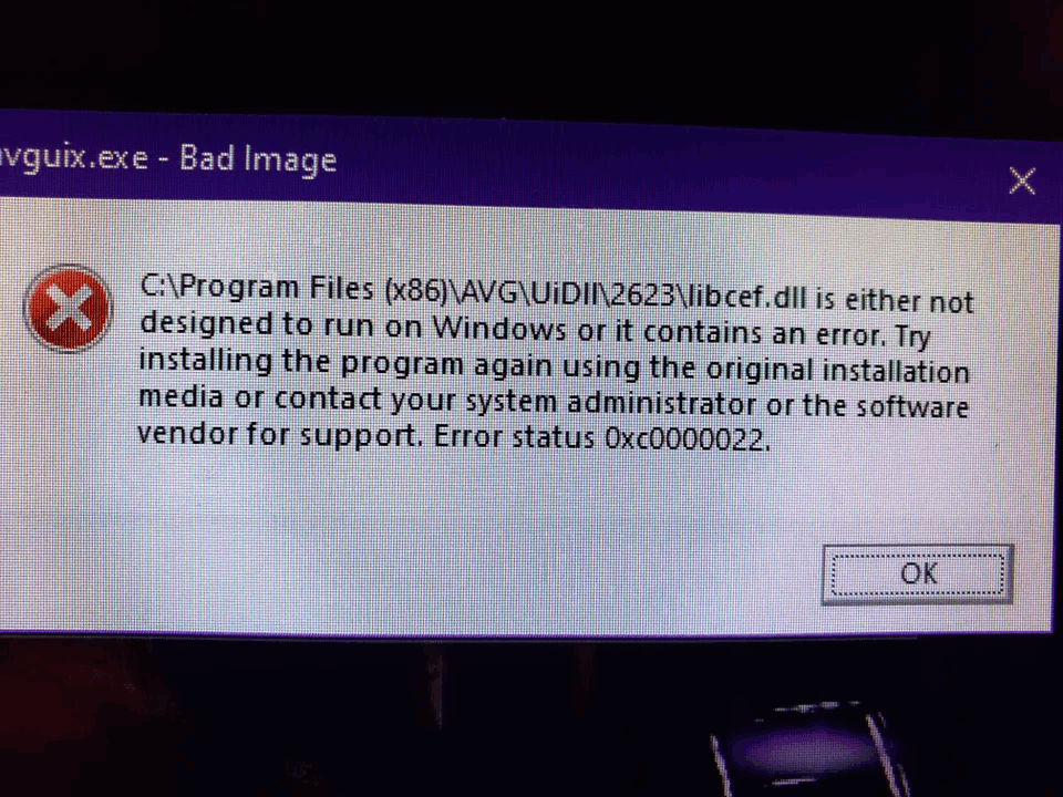 Bad Image with AVG? - Microsoft Q&A