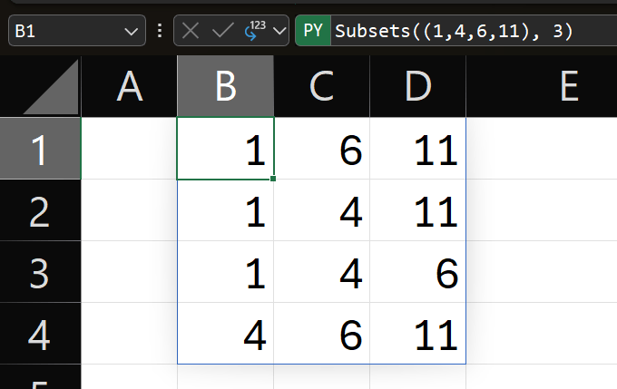 Generating subsets of k elements out of a set of n elements - Microsoft Q&A