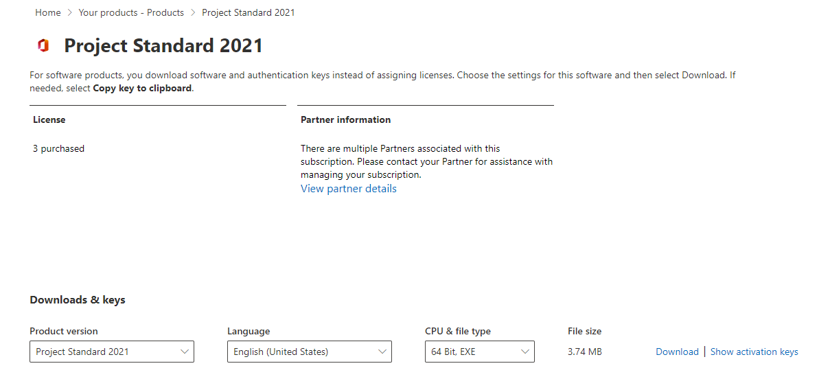 Project Standard 2021 VL Installer Not Working Error Code 0-2054.