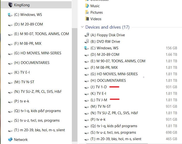 Hard Drive appear on right side but not on left side of My Computer ...