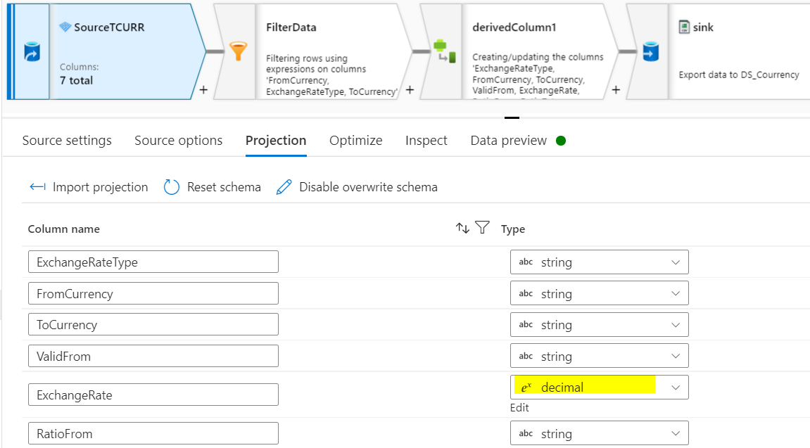Issue with datatype in ADF dataflow - Microsoft Q&A