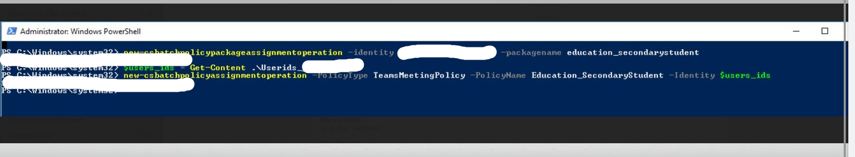 teams group policy assignment not working