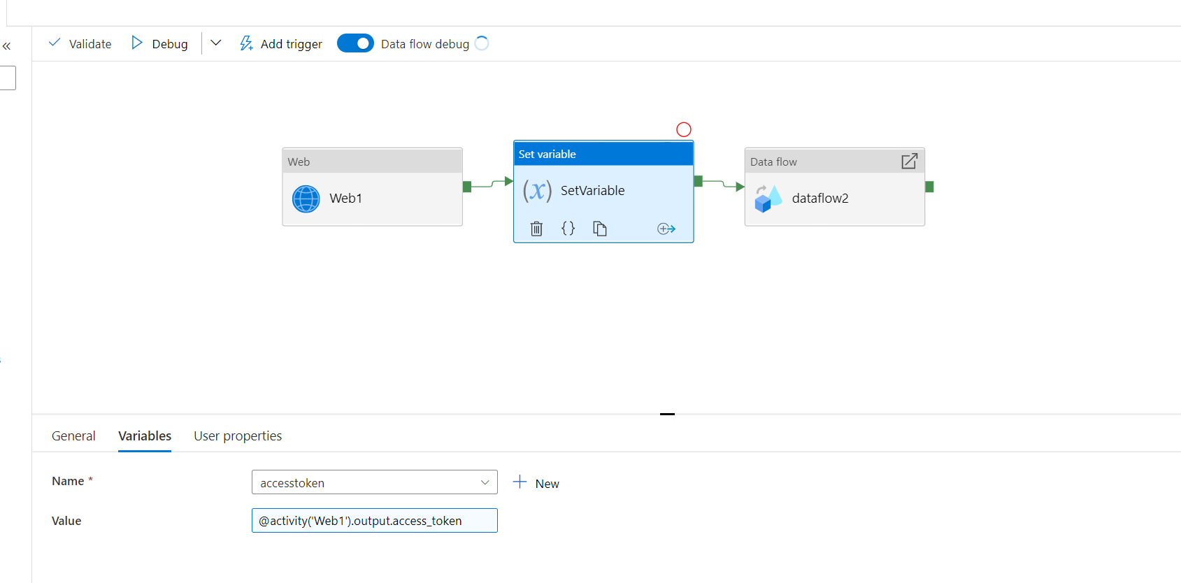 Unable to pass access token parameter to Mapping Data Flow - Microsoft Q&A