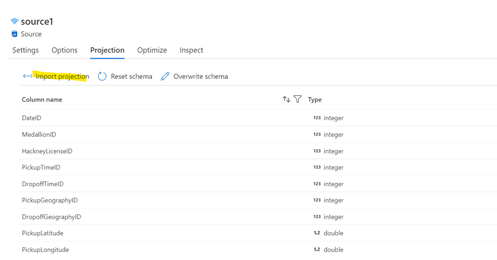 Job failed due to reason: The column in source configuration cannot be ...