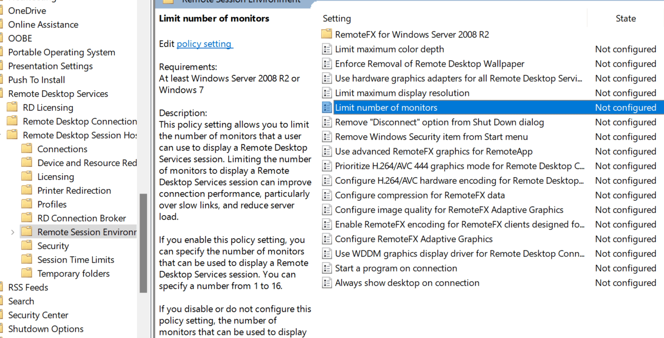 Remote Desktop Not Allowing the Use of Dual Monitors - Microsoft Q&A