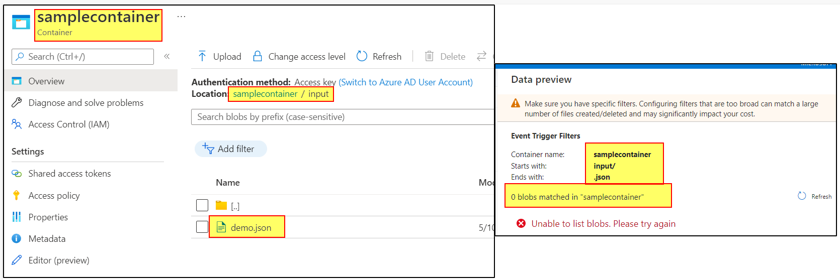 Unable to use Storage Event triggers - Microsoft Q&A