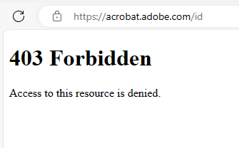i am experiencing forbidden access when attempting to open a PDF link ...