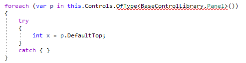 How to fix the red line under "c.DefaultTop" - Microsoft Q&A
