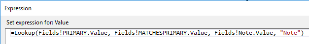 SSRS Using SWITCH and LOOKUP on a secondary dataset. - Microsoft Q&A