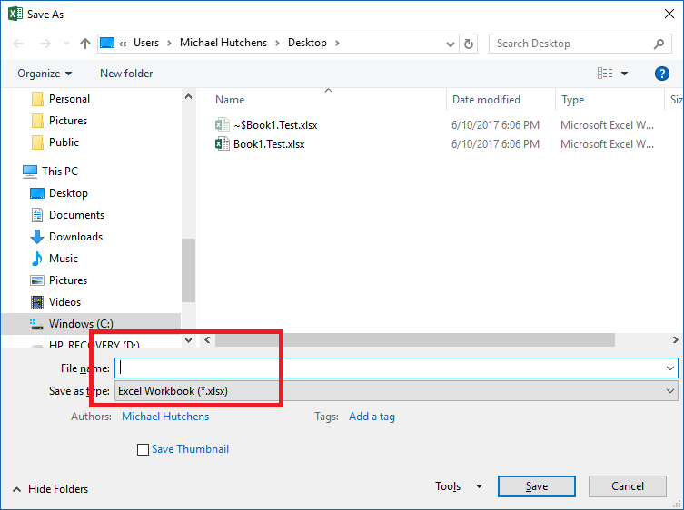 Does anyone else have this issue with the Excel 2016 Save As dialog ...