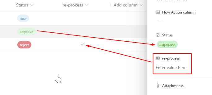 display a column in a sharepoint list after a list entry has been ...