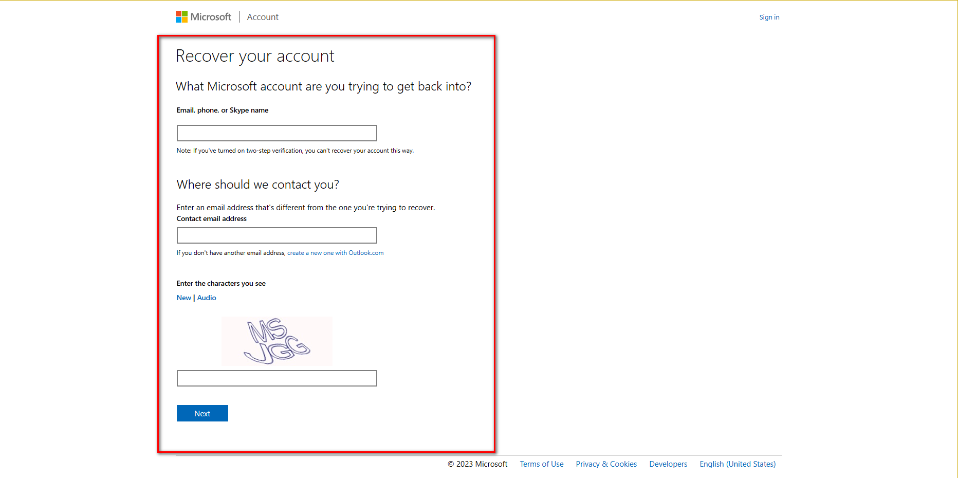 Account blocked and security code not being sent - Microsoft Q&A