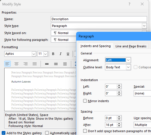 Set specific point size for blank lines in document - Microsoft Q&A