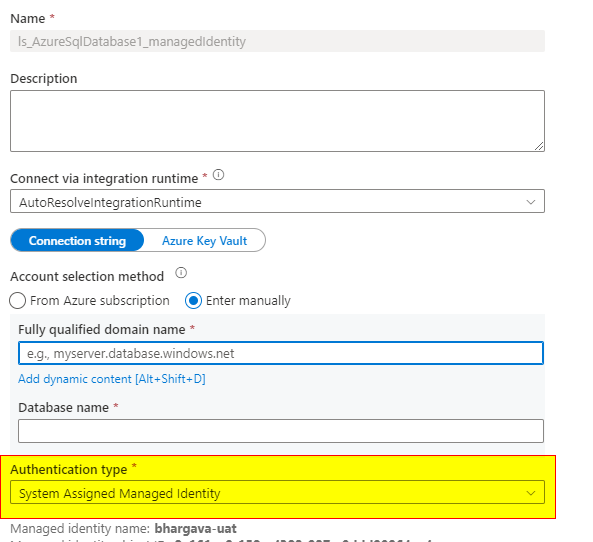 Azure Data Factory Linked Service settings for SQL is not consistent ...