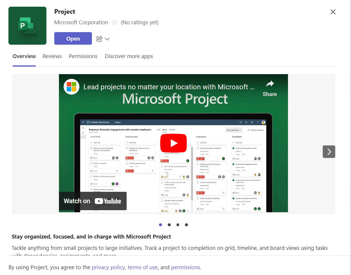 Error while linking Microsoft Project online plan to Teams - Microsoft Q&A