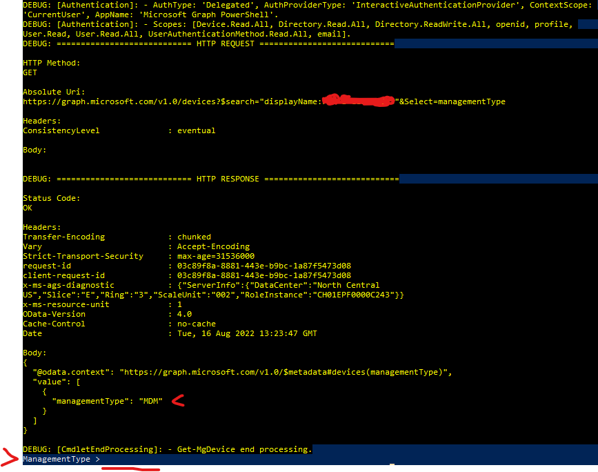 Value outputs as Null though clearly returned - Microsoft Q&A