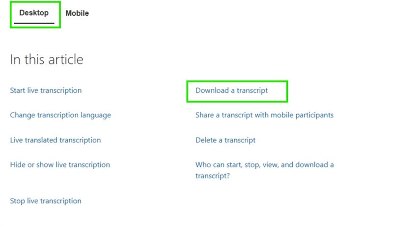 Download transcripts of meetings on iPad. Teams - Microsoft Q&A