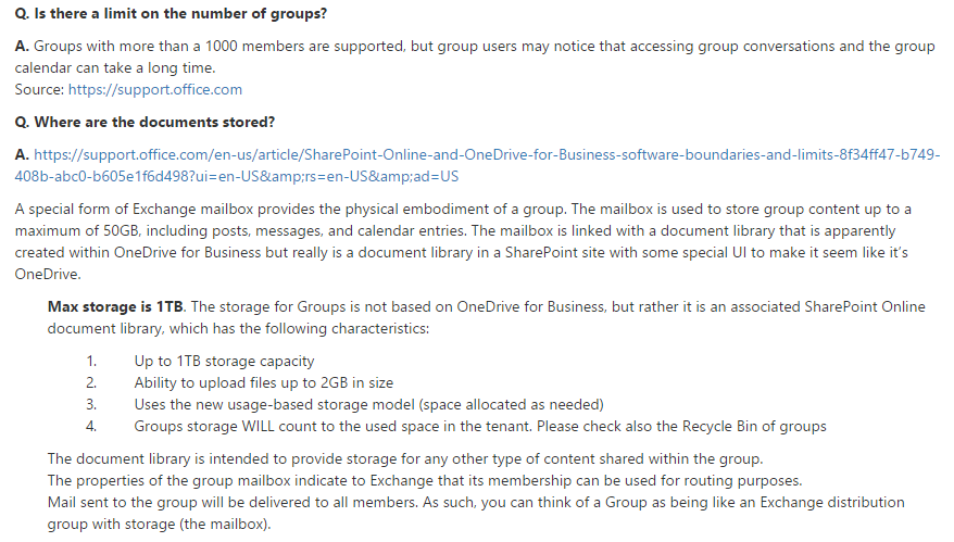 Office 365 - Limits to Office 365 Group One drive storage space ...