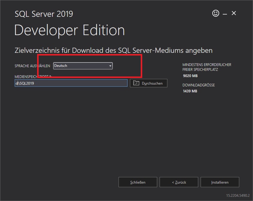 Locale settings problem with SQL Server 2019 Developer Edition ...