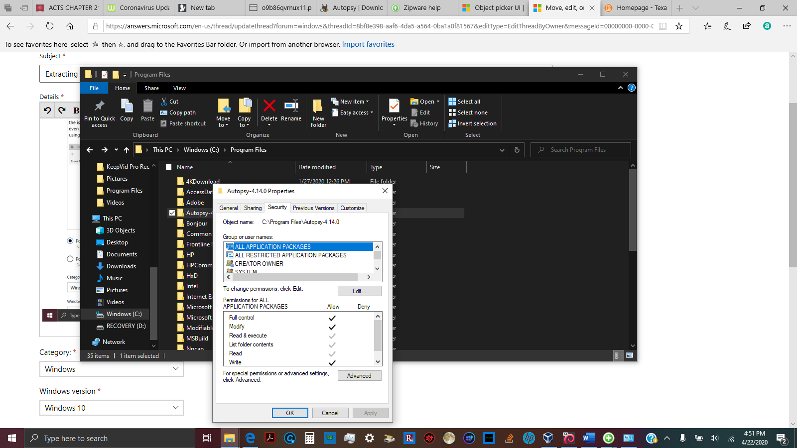 Extracting Files and Accessing Programs - Microsoft Q&A