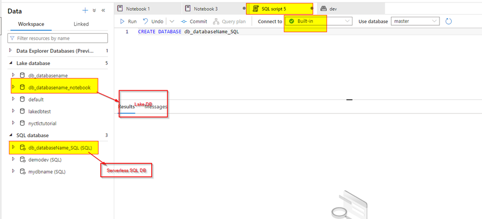 synapse database - Microsoft Q&A