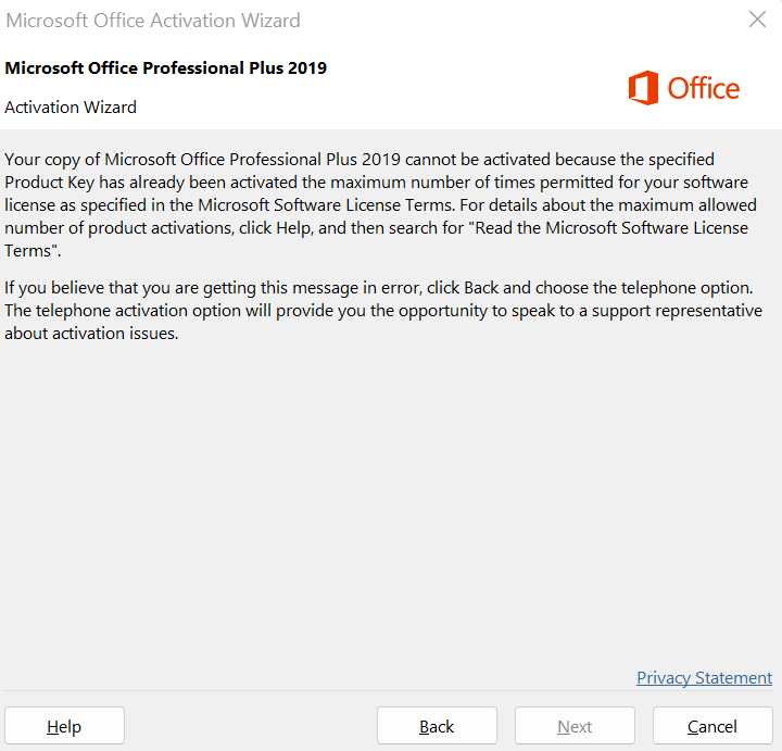 How many times can you use a Microsoft Office product key?