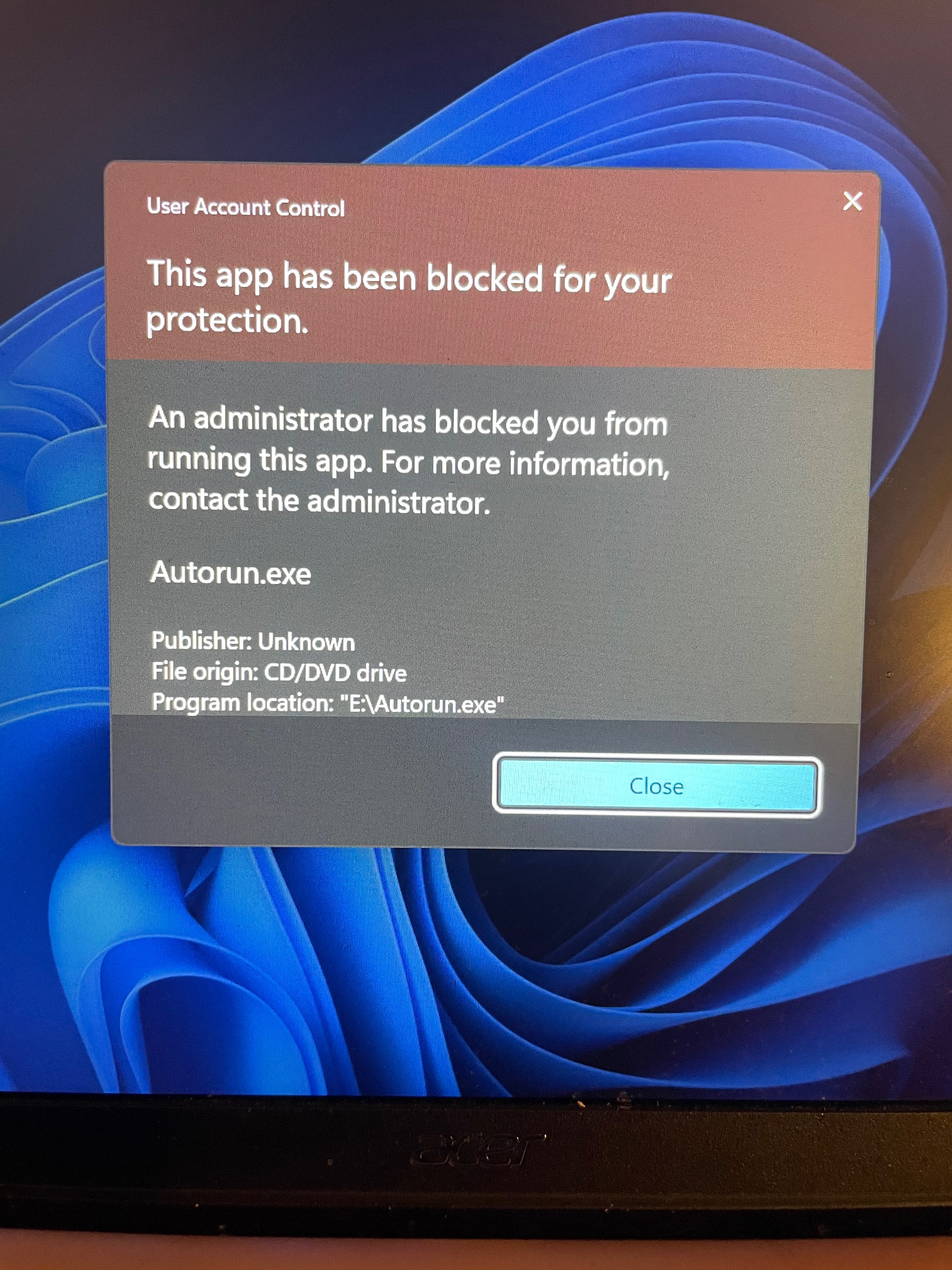 Blocked app/disk drive - Microsoft Q&A