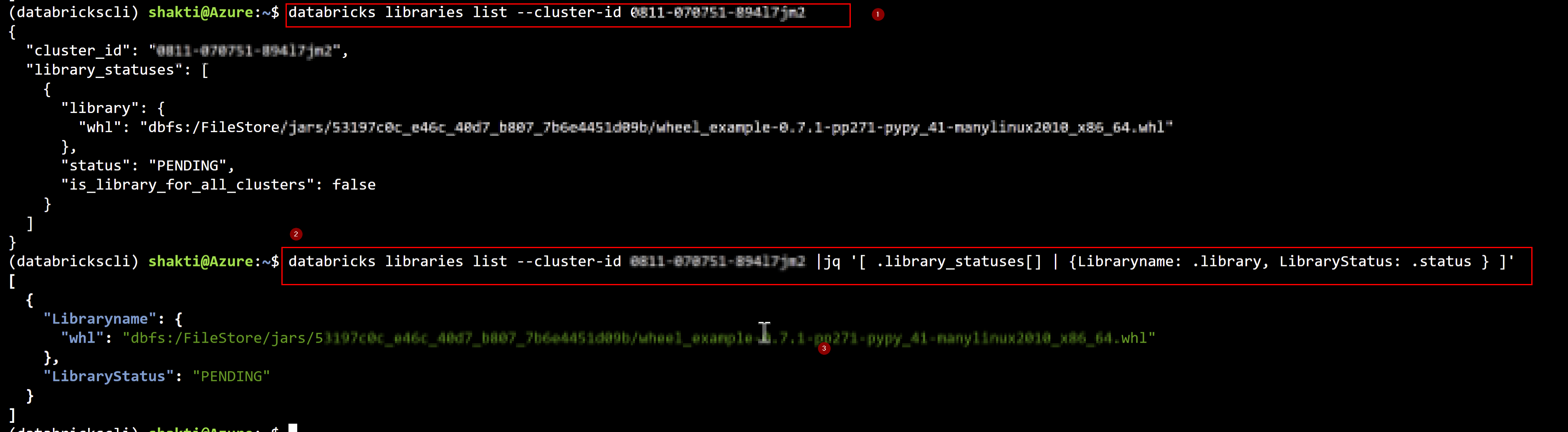 To Check If Library Is Installed On Cluster Using Azure Cli Microsoft Q A