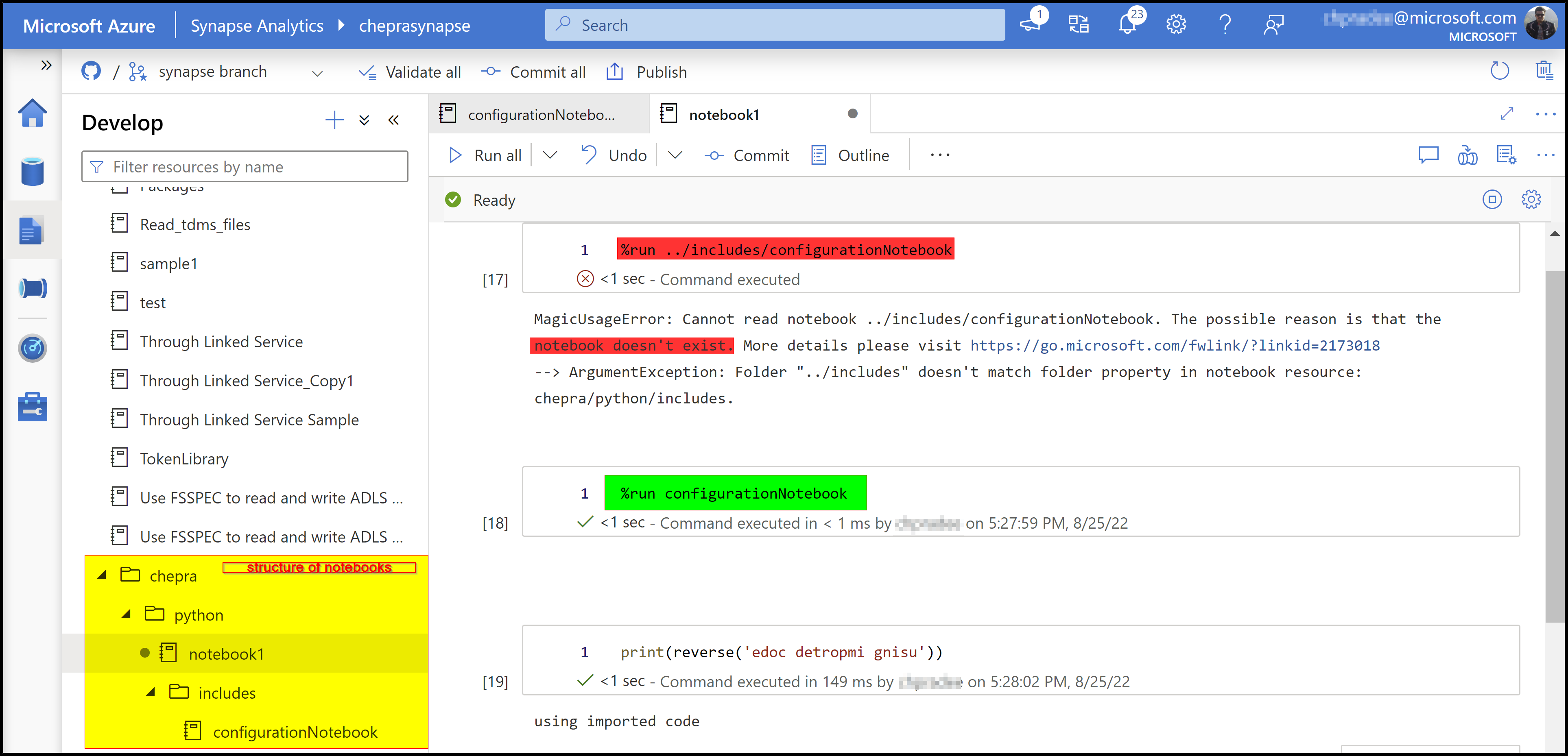 incorrect path to read notebook - Microsoft Q&A