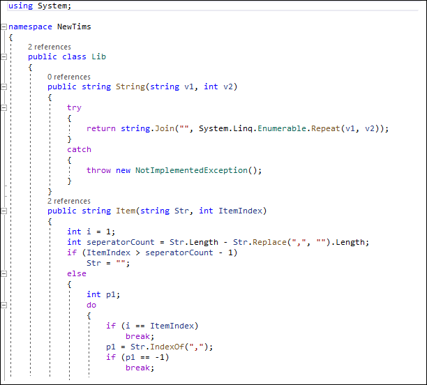 Calling code in library.cs from a control of BaseControlLibrary ...