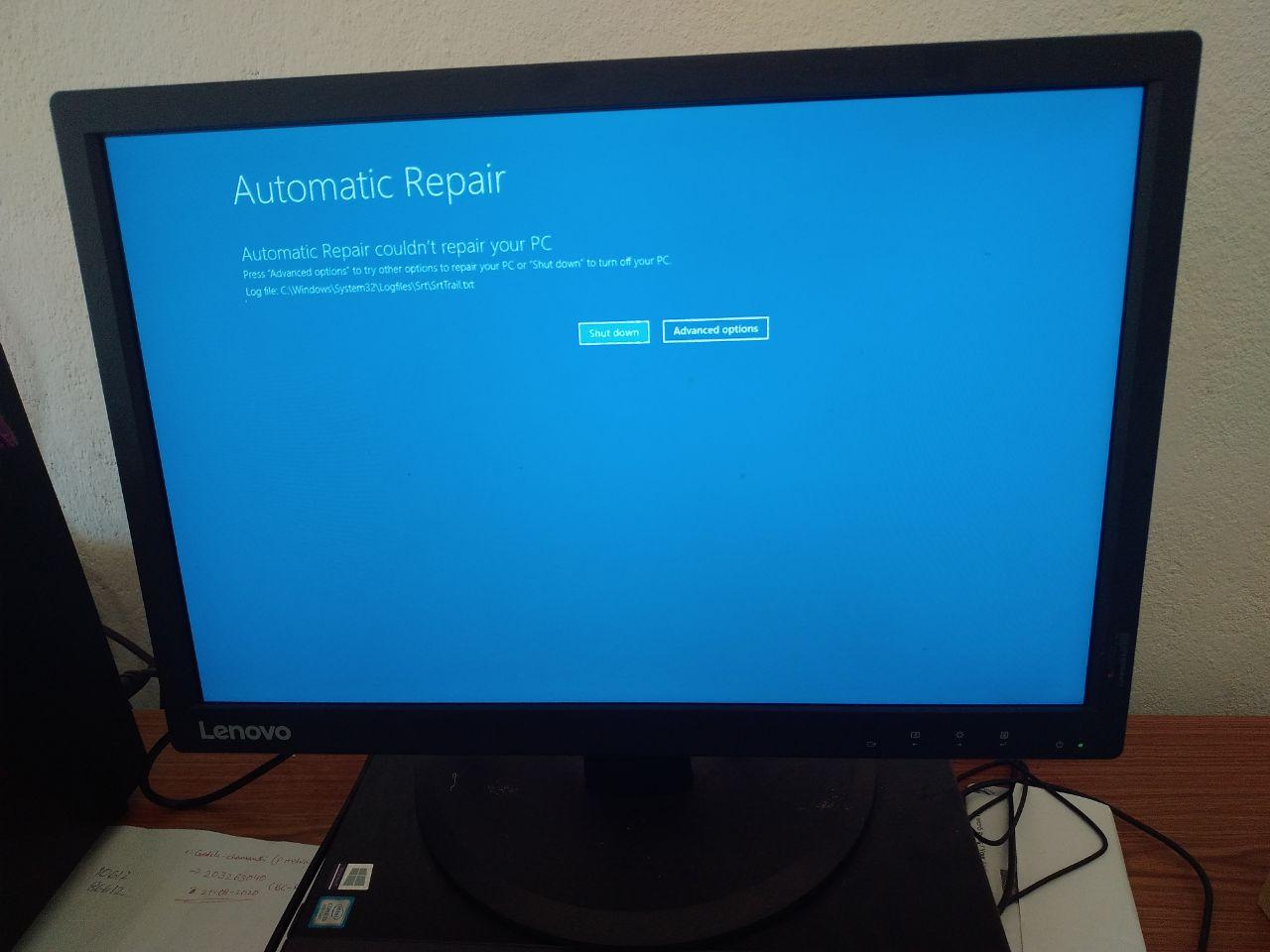 we having a problem that is when switch on the system the display can ...