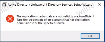 Unable to upgrade the AD LDS by replication. - Microsoft Q&A