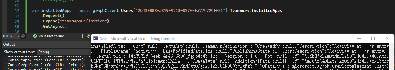 Unable to run the command to list apps installed for user - Microsoft Q&A