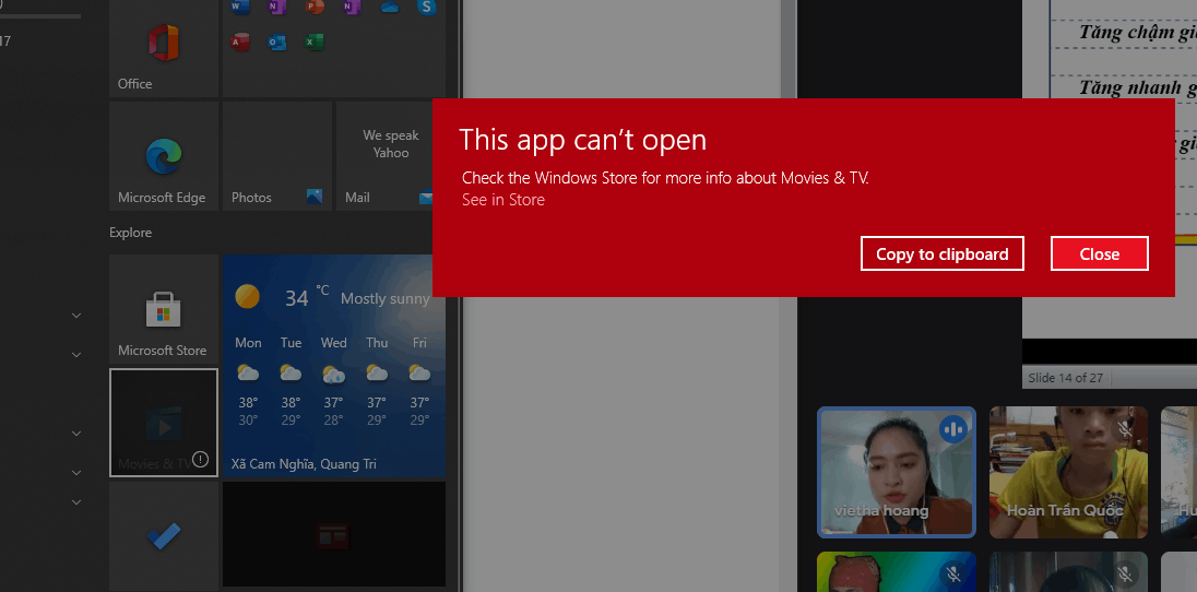 Unable to reinstall Movies & TV - Microsoft Q&A