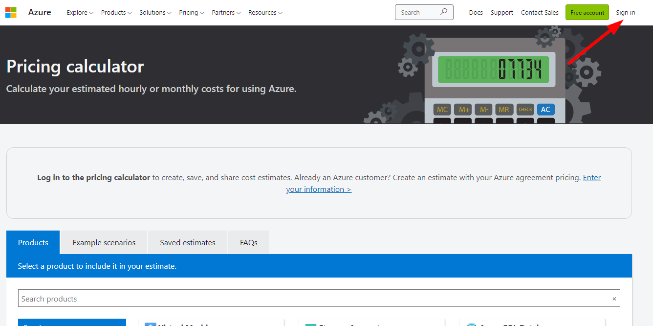 lava Complacer Móvil Azure pricing calculator redirects to Azure portal after sign-in - Microsoft  Q&A