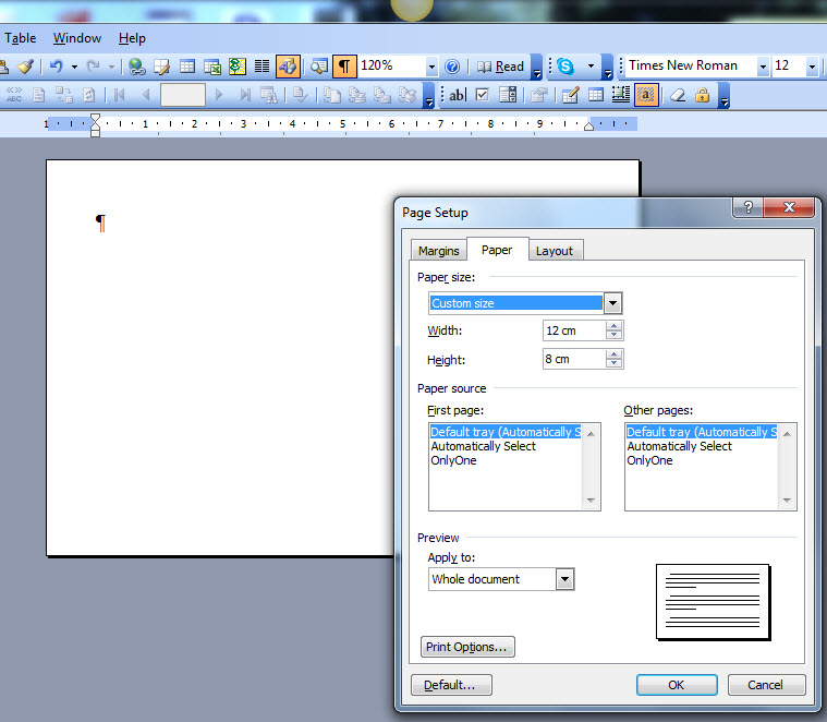 Word 2010 / How to use portrait mode with a document larger than high ...