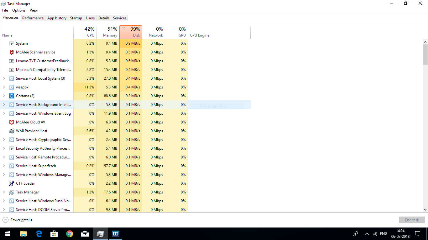 How to solve 100 % disk usage in windows 10 after fall update ...
