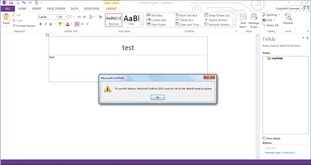 Not able to Submit Form/ Doc Through Microsoft InfoPath 2013 ...