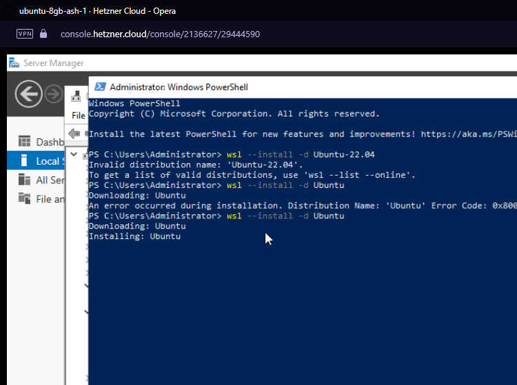 Why am I getting error code 0x80072ee7 when I try to install